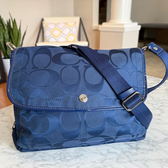 Blue Coach Messenger Bag - Picture 2 of 7